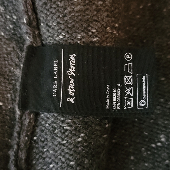 & Other Stories Boat Neck Sweater Small Grey Speckled - Picture 4 of 6